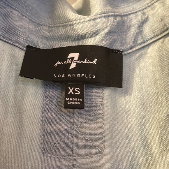 7 for all mankind Comfortable Denim Blouse - Picture 3 of 4